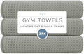 S&T INC. Microfiber Gym Towels, 3 Pack, 16" x 27", Honeycomb Grey by STINC