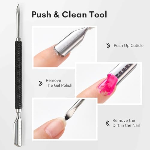 Makartt 3-Pack Black Cuticle Nipper Set, Pusher & Nail Trimmer - Image 4