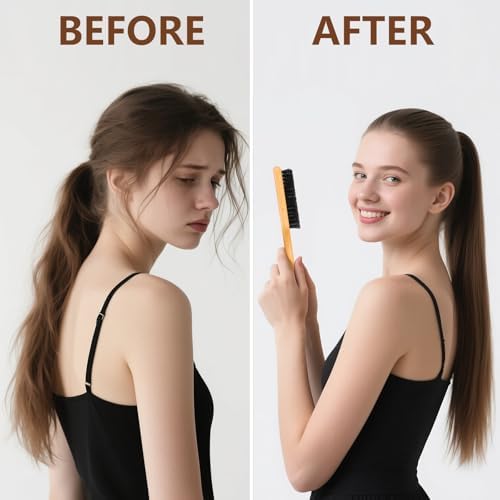 SWEET VIEW Boar Bristle Slick Back Hair Brush - Image 3