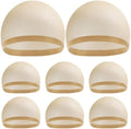 8 Pcs Bulk Skin Tone Wig Caps, Disposable Stretch Nylon Hair Nets, Bulk Wig Caps for Salons, Makeup Artists & Cosplay by Unknown