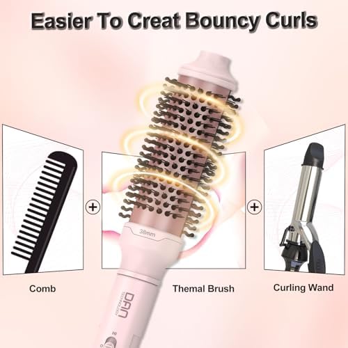 Thermal Brush,1.5 inch Heated Round Brushes,Non-Blowing Curling Brush,Pink - Image 3