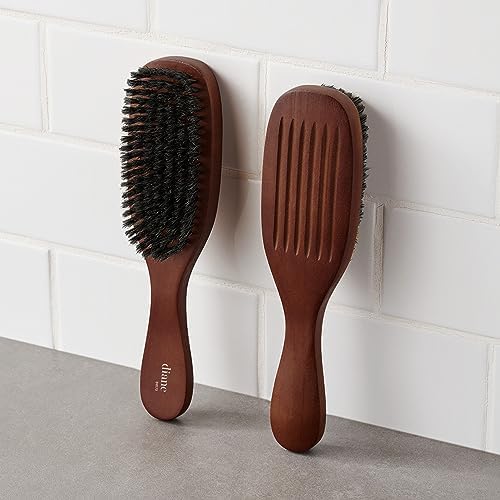 Diane Reinforced Boar Bristle Wave Brush for Men and Barbers – Medium Bristles for Thick and Curly Hair – Use for Detangling, Smoothing, Wave Styles, Restore Shine and Texture - Image 3