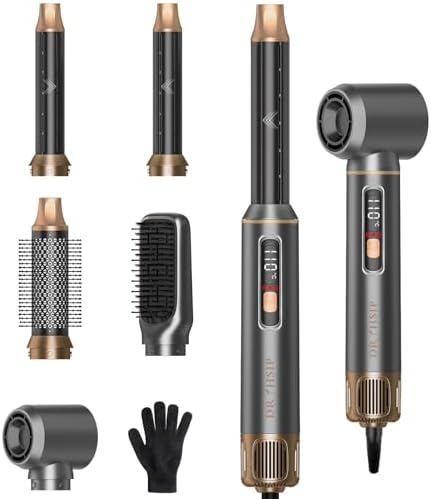 Dryhsip 5 in 1 Hair Styler & Wrap Air Curler, Low-Speed Hair Tools by Dryhsip