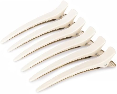 AIMIKE 4.8" Hair Clips for Styling, No-Crease Duckbill Clips, 6-Pack by AIMIKE