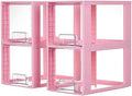 Vtopmart 4 Pack Large Stackable Storage Drawers, Pink by Vtopmart