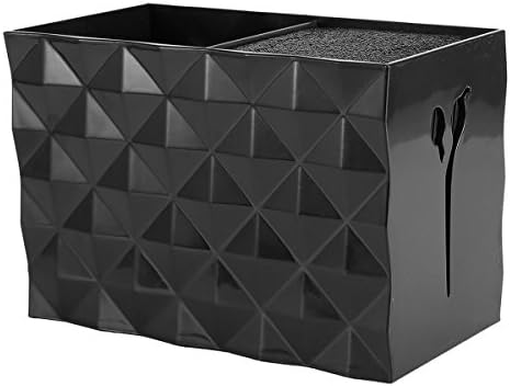 Salon Barber Scissors Shear Holder Rack for Hairdressers, Scissor Storage Case Keeper Modern Hairdressing Combs Clips Desktop Desk Organizer Accessories for Babers Station Office Home - Black - Image 2