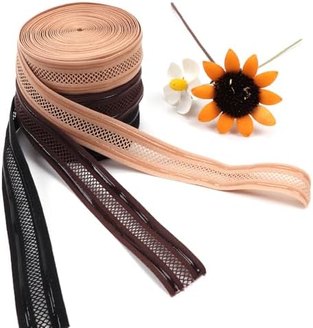 Elastic Wig Bands with Net, 1 Inch Non-Slip Silicone Hair Band for Wigs Edges, 5 Yard Bidirectional Stretching Mesh Elastic Band for Wig Making & Securing (Brown, 5 Yards) by RPSSIGN