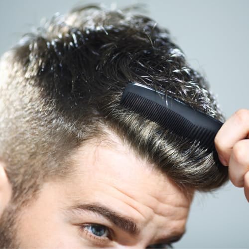 GENTS (5 Pack) Pocket Comb Black Unbreakable Round Teeth Course Fine Pocket Beard & Mustache Combs for Men's Hair | Sideburns Travel-Friendly Symmetry, Friendly Birthday Gifts Peines para Cabello - Image 2
