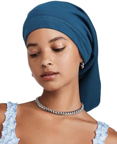 3 Size Satin Lined Sleep Caps for Braids,Dreadlocks Natural Curly Hair Adjustable - Image 4