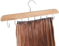 Hair Extension Holder for Hair Storing, Washing, Drying, Coloring, Styling, Foldable Hair Extension Hanger, Braiding Hair Rack, Rotating Multi-Purpose Hooks Hanger (2Pack Natural Color) by SOGOO