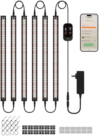 Grow Lights for Indoor Plants, LED Grow Light Bar Full Spectrum by GLOWRIUM