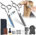 21Pcs 440C Hair Cutting Scissors Kit, Hair Scissors & Thinning Scissors Set by Unknown