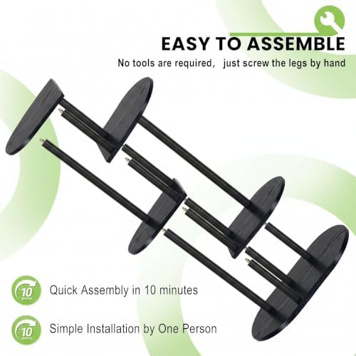 Tiered Plant Stand Indoor, Tall 5 Tier 6 Potted Wooden Plant Shelf for Multiple Flower Plants, Multi Corner Metal Plant Holder Indoor for Patio Garden Patent Design Living Room Balcony Bedroom, Black - Image 3