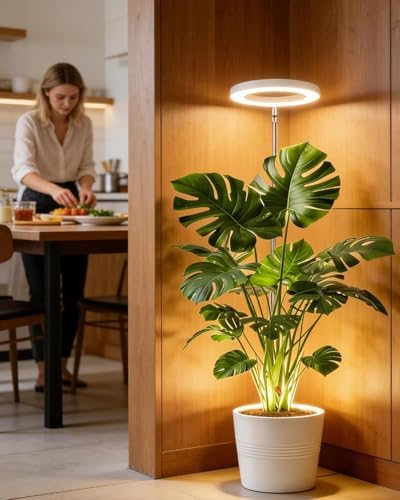 Plant Grow Light,LED Growing Light Full Spectrum for Indoor Plants,Aluminum Black Plant Lights,Height Adjustable, Automatic Timer, 5V Low Safe Voltage - Image 6