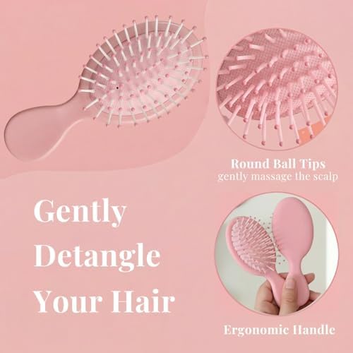 12 Pack Mini Hair Brush Bulk, Travel Hair Brush for All Hair Types - Image 3
