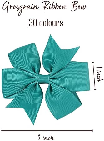 Choicbaby 60pcs 3 Inches Grosgrain Ribbon Hair Bows for Baby Girls Toddler - Image 2