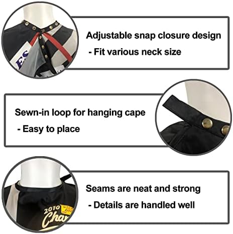 Barber Capes for Men Hair Cutting Salon Cape with Snaps Hairdresser Gown Stylist Cape- 63”× 56” - Image 2