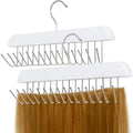 SCUNDA White Hair Extension Holder for Styling, Washing, Drying. Braiding Hair Rack for Weft, Clip in, Tape in and Halo Extensions. 2 Packs Hair Extension Hanger for Closet. by SCUNDAHOME