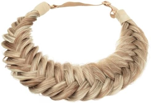 Synthetic Hair Braided Headband Classic Wide Strands Wedding Disorderly Fluffy Braids Wig Band Women Beauty Accessory - Image 2