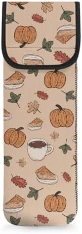 Flashideas Cartoon Thanksgiving Curling Iron Holder Heat Resistant Neoprene Curling Iron Cover Bag with Pocket Curling Iron Organizers and Storage for Hair Straightener, Curling Iron, Flat Iron by Flashideas