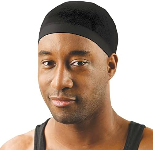 Titan Stocking Wave Cap for Men – Breathable Stretch Hair Net, Secure Fit, Ultra Comfort 2-Pack, Black by TITAN