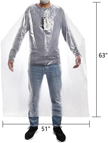 Hedume 120pcs Disposable Capes Hair Salon, 63 x 51 In Hair Cutting Cape, Disposable Barber Cape, Waterproof Shampoo Capes - Image 3