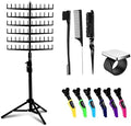 Laflare Standing Braid Hair Organizer – 144 Pegs Hair Extension Holder, Divider & Display Stand for Hair Braiding, Height Adjustable Rack, Easy to Assemble (Black-Combo) by LAFLARE