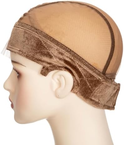 Wig Caps with Grip Band for Keeping Wigs in Place 5X4 HD Wig Caps for Women Adjustable Wig Grip Cap Band Stocking Wig Caps Wide Transparent Lace for Front Wig Cap for Wig Making (Light Brown) - Image 5
