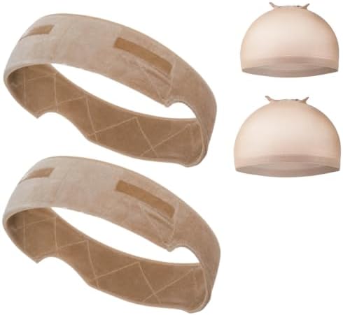 Adjustable Wig Grip Band, Non-Slip Silicone Headband,Beige 2 Pack by Monicass