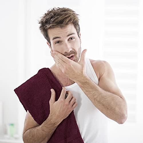 Utopia Towels Salon Towels, Pack of 24, 16x27 in, 100% Cotton, Burgundy - Image 5