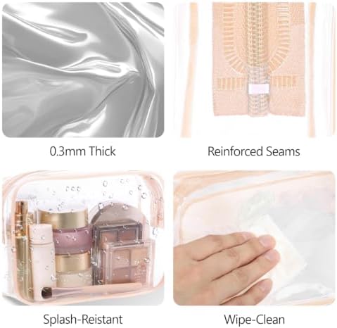 PACKISM TSA Approved Toiletry Bag - Clear Makeup Bag, Blue Purple Pink - Image 5