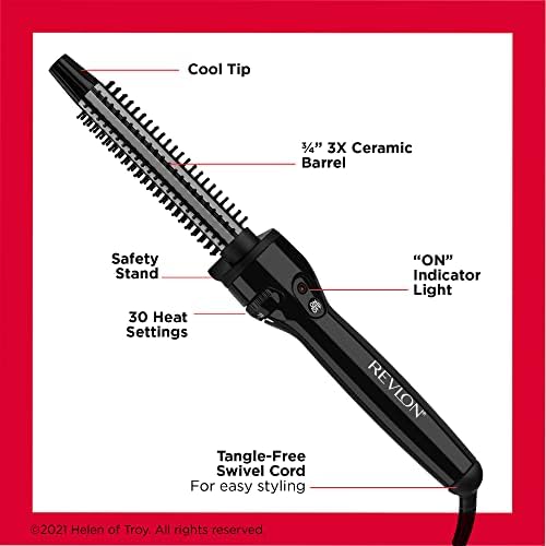 REVLON Perfect Heat Triple Ceramic Curling Brush, 3/4" Barrel - Image 4