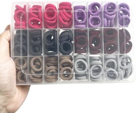 288 Pcs Toddler Hair Ties, Soft Seamless Cotton Baby Hair Ties, Multicolor Small Hair Bands for Little Girls and Kids, Elastic Hair Accessories Ponytail Holders (Retro Color) - Image 5
