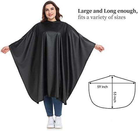 PERFEHAIR Chemical Capes for Hair Stylists - Color Cape with Snaps - Water and Chemical Proof - All-Purpose Salon Hairdressing Cap Cover for Hair Coloring, Cutting, Styling & Shampooing - Image 3