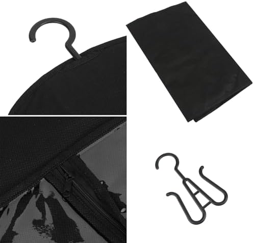 20 PCS 23.6 x 12 inches Wig Storage Bags with Hanger, Dust-Proof & Waterproof Wig Organizer for Hair Extensions, Wigs & Accessories, Wig Bag for Easy Organization & Protection(Black) - Image 3