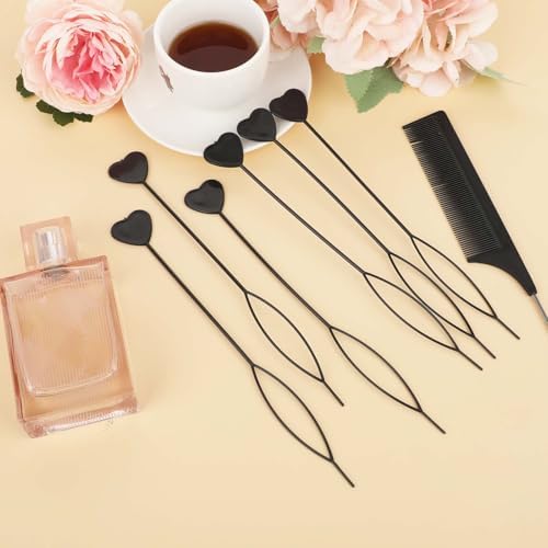 12PCS Hair Beader Tool for Hair Braids, Loading Beads on Hair Braids Beader Tool Quick Automatic Beads Loader Black Hair Bead Maker Threading Applicator Set for Hair Tail Ponytail Styling Maker - Image 7