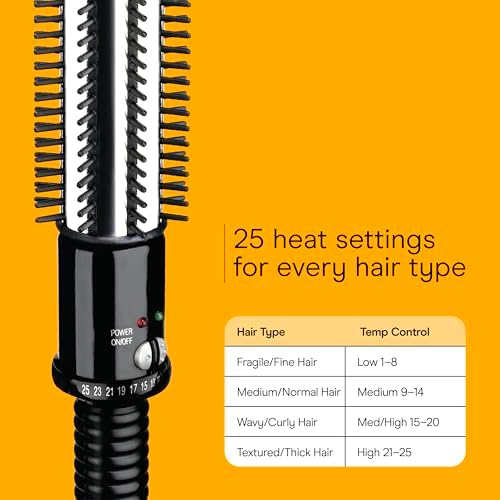 Conair Curling Iron Brush, Instant Heat, Nylon Bristles, 1.25" - Image 4