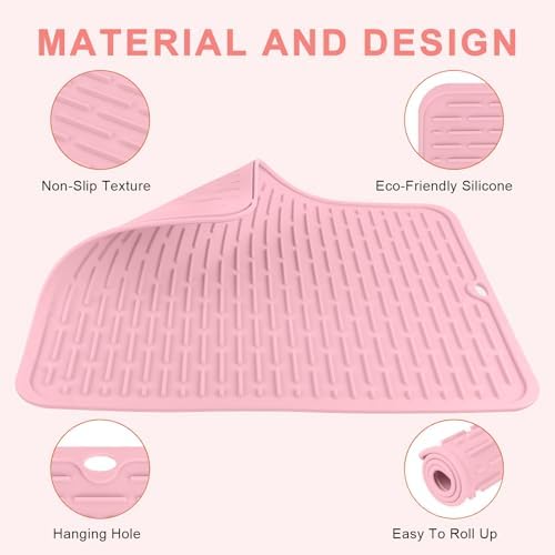 AMIJEAL Oversize Silicone Heat Resistant Mat for Hair Tools(14.2" x 11") - Image 4
