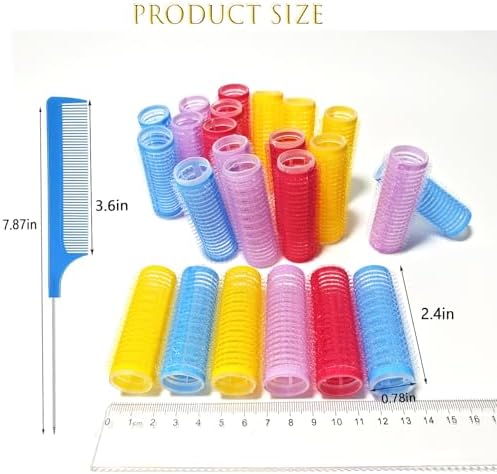 ZMD 18Pcs Self Grip Small Hair Rollers Curlers, Plastic Hair Rollers Heatless Salon Hairdressing Curlers DIY Curly Hair Accessories for Women Girls Short Thin Fine Hair (0.8 x 2.4 Inch) - Image 2