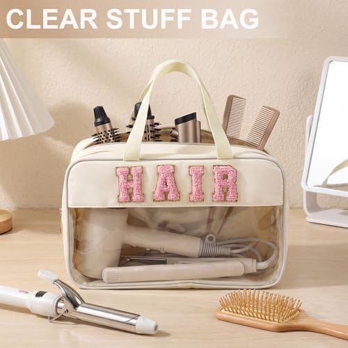 Pinkunn Hair Tool Travel Bag Tools Large Travel Case, Cream White - Image 4
