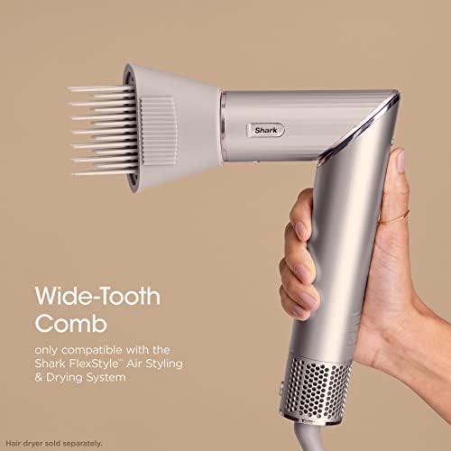 Shark FlexStyle Wide Tooth Comb Attachment, Stone, XSKHD4WTCA - Image 6