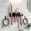 Hair Dryer Holder Wall Mounted with Cord Organizer, Black by Unknown