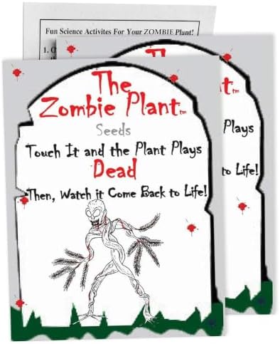 Zombie Plant Seed Packets – Grow a Live Sensitive Plant that Plays Dead When Touched! Indoor Plant Seeds & Educational STEM Activity | House Plant Seeds | Unique Garden Seeds – 2 Pack by TickleMePlantandZOMBIEPLANTProducts