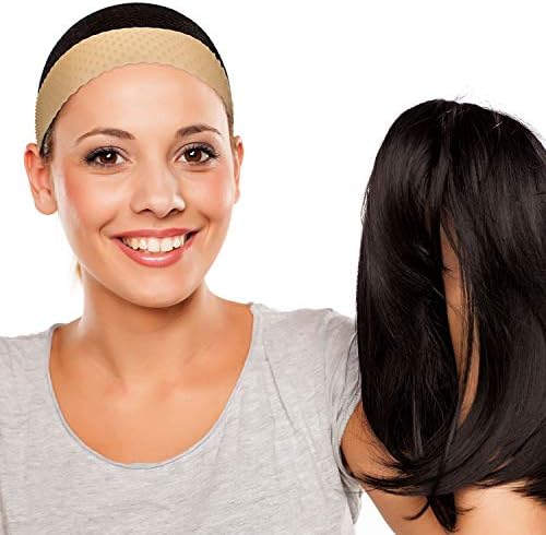 WILLBOND 2 Pcs Silicone Wig Grip Band No Slip Elastic, M; Light Brown - Image 4