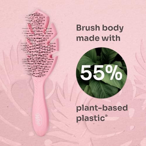 Wet Brush Go Green Hair Detangler Brush, Pink - Detangling Hair Brush - Ultra-Soft IntelliFlex Bristles Glide Through Tangles & Gently Loosens Knots While Minimizing Pain, Split Ends & Breakage - Image 6