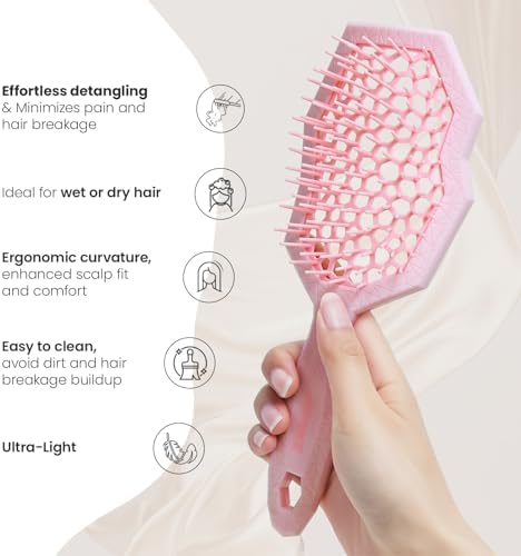 AIMIKE Glacier Detangler Brush for Curly Hair, Wet & Dry Hair Brush - Image 3