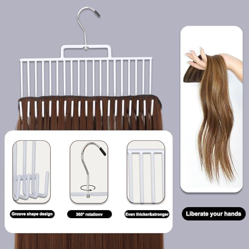 2 Set Hair Extension Holder - for Professional Extra Wide Weft Hair Holder Tool Used for Wig Washing, Coloring and Blow-Drying of Weft, Clip-in, Tape-in Hair Extensions - Image 6
