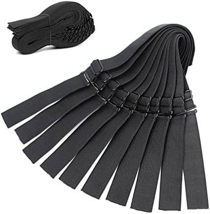 Adjustable Straps For Wigs And Making Wigs，Adjustable Wig Bands (Black, 1‘’ x 20pcs) by JIUSERLU