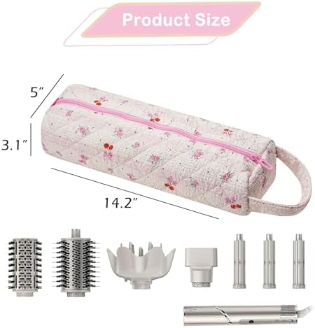 RSRSLEII Quilted Hair Tools Travel Bag with Cherry, Portable&Foldable - Image 3