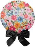 Satin Hair Bonnet Silk Bonnet for Sleeping Double Layer Elastic Tie Band Adjustable Reusable Hair Cap Cute Women Girls by BHAHB